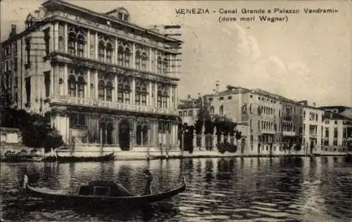 Ak Venezia Venedig Veneto, Canal Grande e Palazzo Vendramin