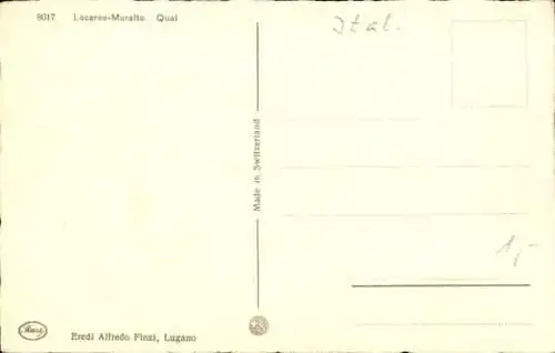 Ak Locarno Muralto Kanton Tessin Schweiz, Quai
