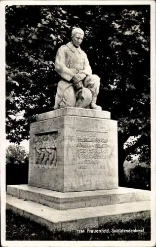 Ak Frauenfeld Kanton Thurgau, Soldatendenkmal