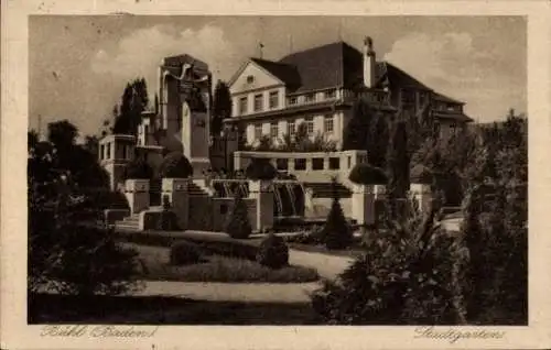 Ak Bühl in Baden Schwarzwald, Stadtgarten