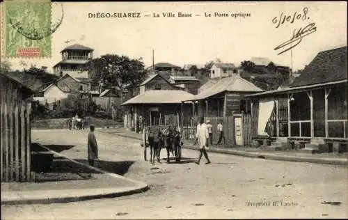 Ak Diego Suarez Antsiranana Madagaskar, La Ville Basse, Le Poste optique