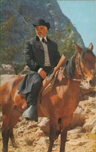 Sammelbild Karl May, Filmszene "Winnetou III" und "Unter Geiern", Bild 198, Richter Leader