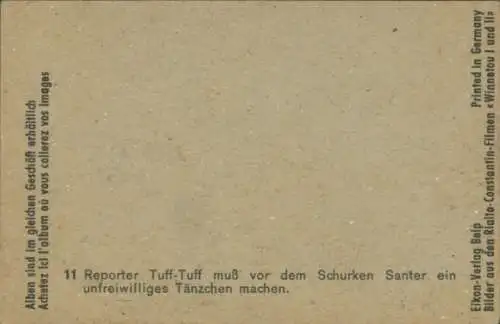 Sammelbild Karl May, Filmszene "Winnetou I" und "Winnetou II", Bild 11, Reporter Tuff-Tuff