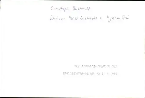 Ak Schauspieler Christoph Buchholz, Portrait, Autogramm