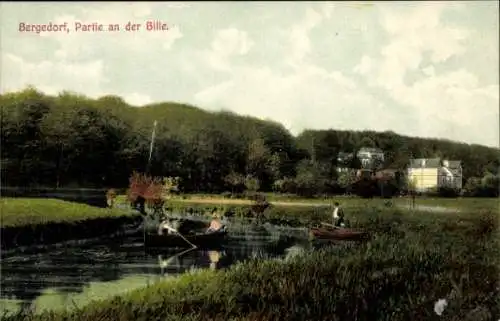 Ak Hamburg Bergedorf, Teilansicht, Bille