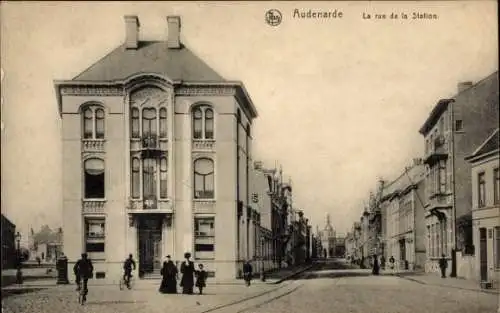 Ak Oudenaarde Audenarde Ostflandern, Bahnhofstraße