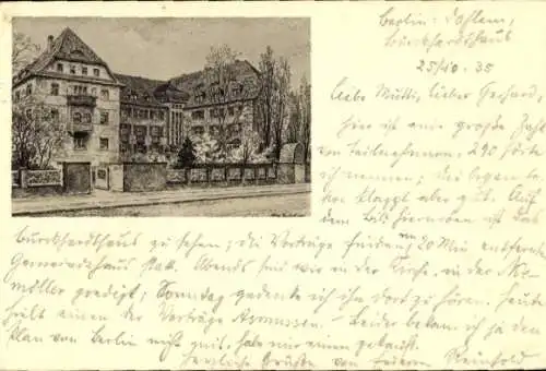 Künstler Ak Brückner, Berlin Zehlendorf Dahlem, Burckhardthaus