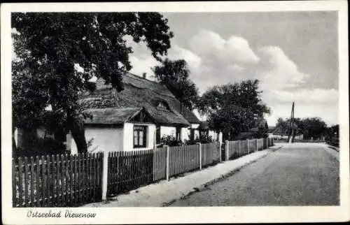 Ak Dziwnów Dievenow in Pommern, Straßenpartie, Häuser