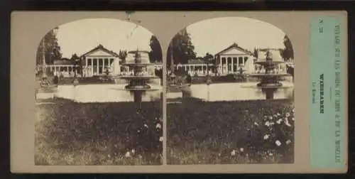 Stereo Foto Wiesbaden, Das Kurhaus mit Springbrunnen