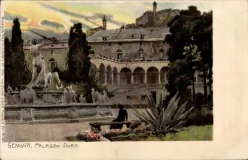 Litho Genova Genua Liguria, Palazzo Doria