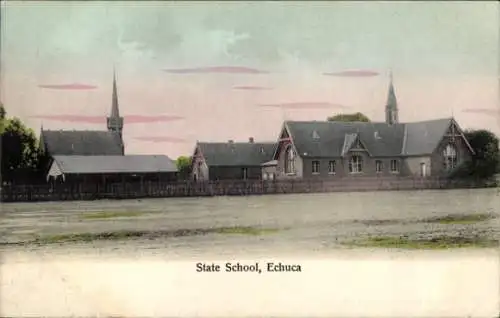 Ak Echuca Victoria Australien, Staatliche Schule
