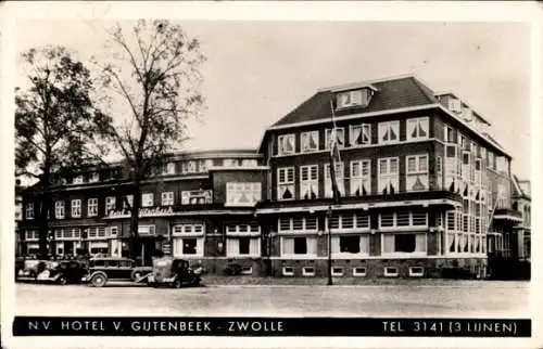 Ak Zwolle Overijssel Niederlande, NV Hotel V. Gutenbeek