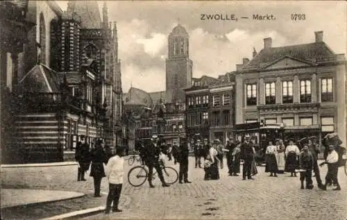 Ak Zwolle Overijssel Niederlande, Markt