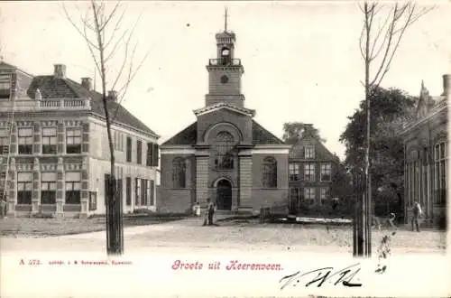 Ak Heerenveen Friesland Niederlande, Platz, Kirche