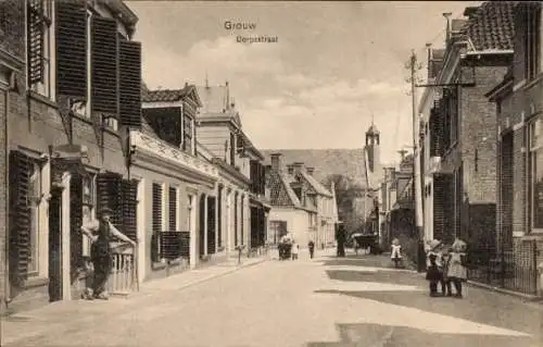 Ak Grouw Grou Friesland Niederlande, Dorpsstraat