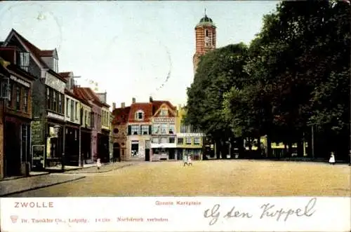 Ak Zwolle Overijssel Niederlande, Groote Kerkplein