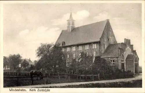 Ak Windesheim Overijssel, Südseite der Kirche