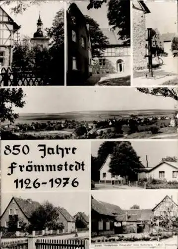 Foto Ak Frömmstedt Kindelbrück in Thüringen, Panorama, Teilansichten, 850 Jahre 1126-1976