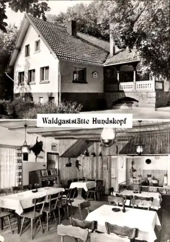 Ak Leimbach in Thüringen, Waldgaststätte Hundskopf, Innenansicht, Jukebox