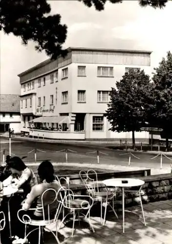 Ak Tabarz im Thüringer Wald, Hotel Tabarzer Hof, Terrasse