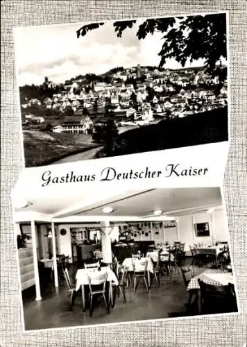 Ak Sankt Georgen im Schwarzwald, Gesamtansicht, Gasthaus Deutscher Kaiser