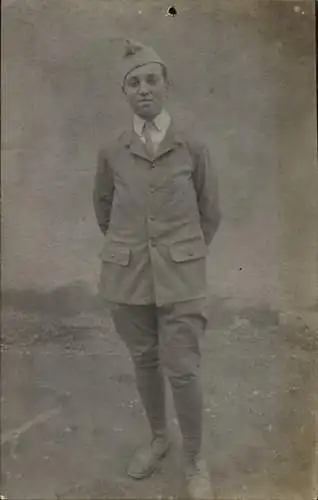 Foto Ak Französischer Soldat in Uniform, Portrait 1921