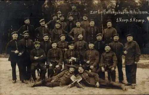 Foto Ak Bitche Bitsch Lothringen Moselle, 5. Korp. 5. Komp., Deutsche Soldaten, Truppenübungsplatz