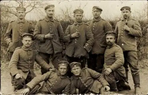 Foto Ak Deutsche Soldaten in Uniformen, KB Pionier Rgt. 4. Komp., I WK