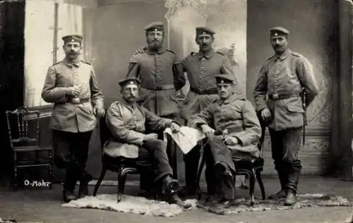 Foto Ak Deutsche Soldaten in Uniformen, KB Inf. Rgt. 12, I WK