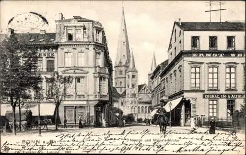 Ak Bonn am Rhein, Neutor und Münsterkirche