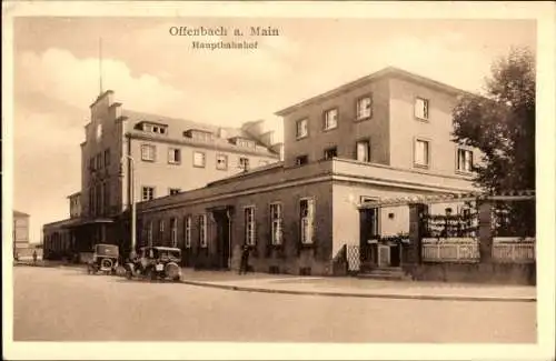 Ak Offenbach am Main Hessen, Hauptbahnhof