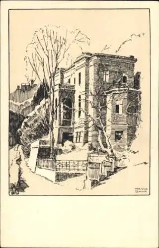 Künstler Ak Bock, Hanns, Lutherstadt Eisenach in Thüringen, Reuterhaus, Gedächtnis-Feier 1874-1924