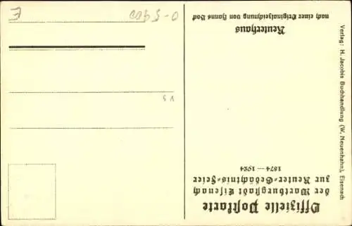 Künstler Ak Bock, Hanns, Lutherstadt Eisenach in Thüringen, Reuterhaus, Gedächtnis-Feier 1874-1924