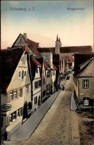 Ak Rothenburg ob der Tauber Mittelfranken, Klingenstraße