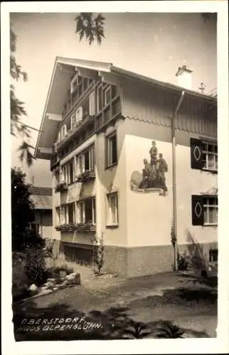 Foto Ak Oberstaufen im Allgäu, Haus Alpenglühn