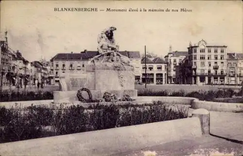 Ak Blankenberghe Blankenberge Westflandern, Gefallenendenkmal