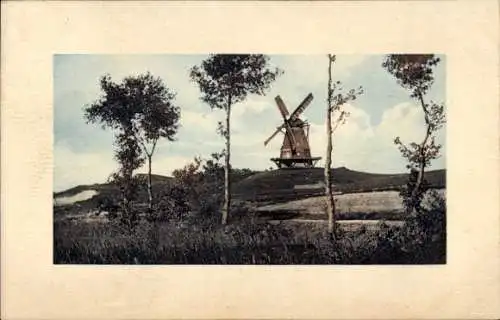 Ak Landschaft mit Windmühle