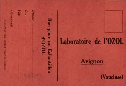 Ak Avignon Vaucluse, Reklame, Laboratoire de l'Ozol