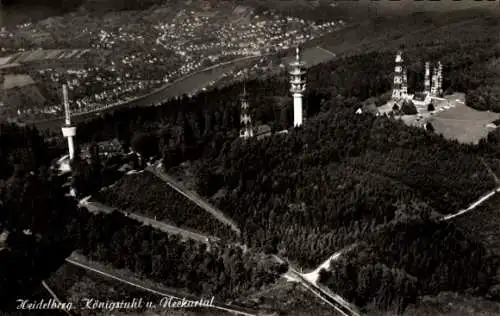 Ak Heidelberg am Neckar, Königstuhl, Neckartal, Panorama