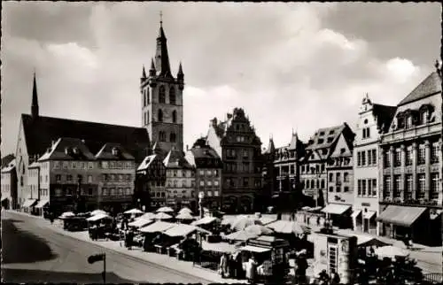 Ak Trier an der Mosel, Hauptmarkt, Gangolfkirche