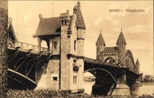 Ak Bonn am Rhein, Rheinbrücke