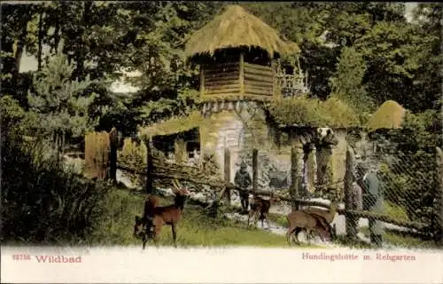 Ak Bad Wildbad Schwarzwald, Hundingshüte, Rehgarten