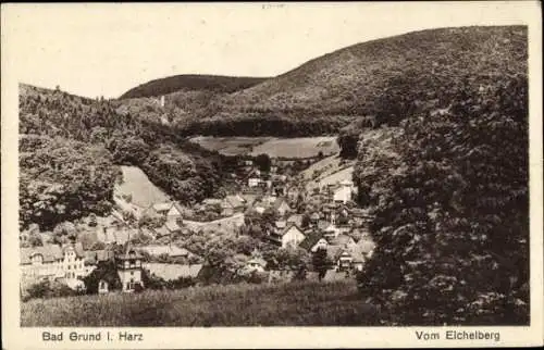 Ak Bad Grund im Harz, Blick vom Eichelberg