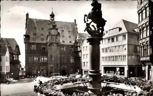 Ak Marburg an der Lahn, Marktplatz