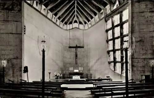 Ak Wesel am Niederrhein, Kirche zu den heiligen Engeln, Innenansicht