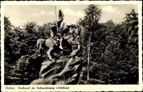 Ak Herford in Westfalen, Denkmal des Sachsenherzogs Wittekind