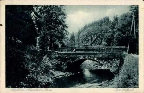 Ak Alexisbad Harzgerode am Harz, Selketal, Brücke