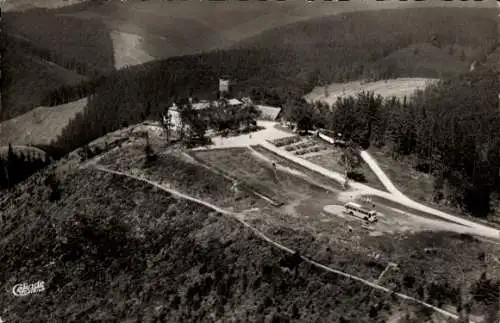 Ak Bad Sachsa im Harz, Ravensberg, Fliegeraufnahme