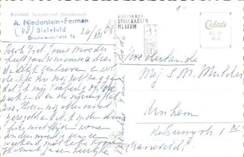 Ak Bielefeld in Nordrhein Westfalen, Spiegels Hof, Standesamt