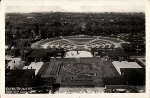 Ak Essen im Ruhrgebiet, Blick vom Grugaturm auf den Grugapark